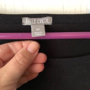 Bell sleeve black top